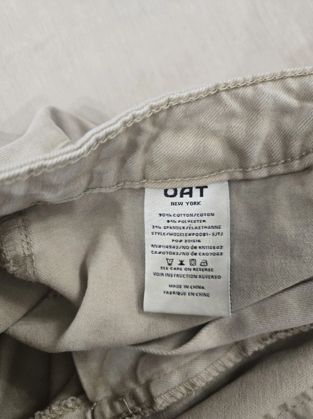 Womens Oat New York Wide-Leg Utility Trousers in Color Beige Size 12